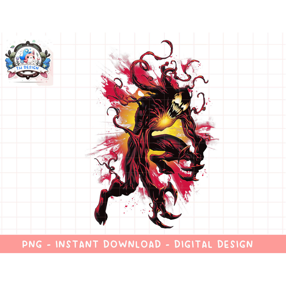 Marvel Comics Carnage Cletus Kasady Exploding Villain png, sublimation.jpg