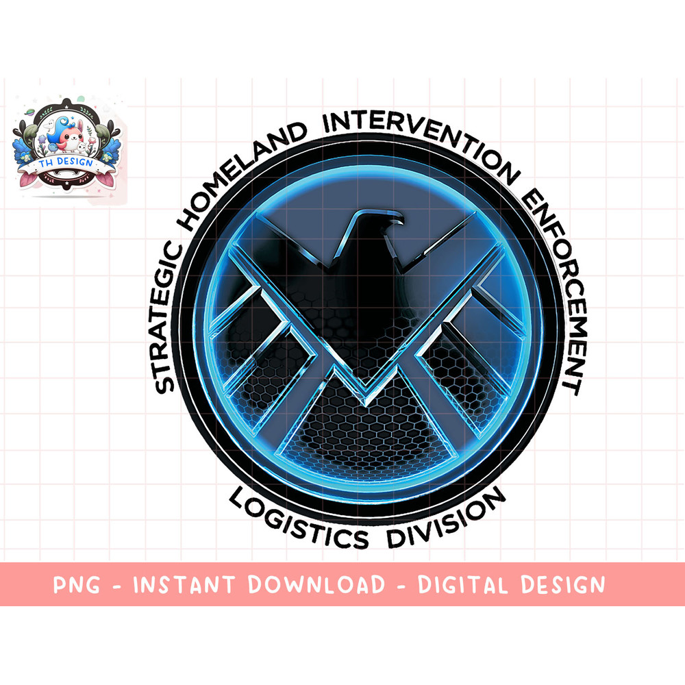 Marvel Comics Retro S.H.I.E.L.D Logistics Logo png, sublimation.jpg