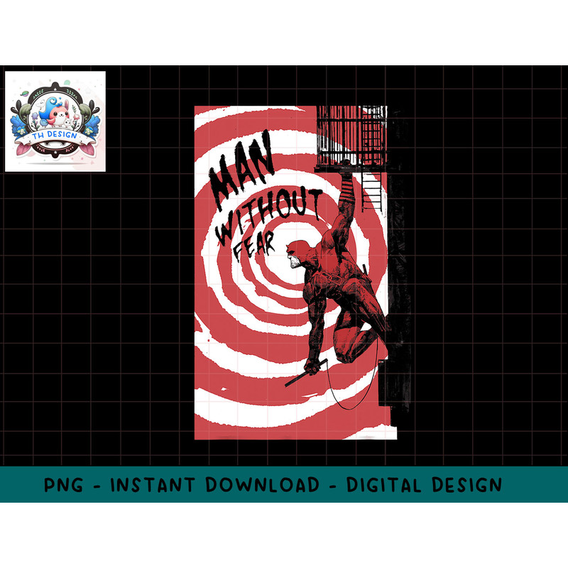Marvel Daredevil Fire Escape Man Without Fear Variant Cover png, sublimation.jpg