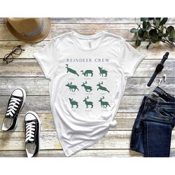 christmas reindeer shirt, christmas reindeer crew shirt, christmas shirt, reindeer shirt, women's christmas ,christmas g