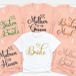 bridal family shirt, bride - groom family squad shirt, bride shirt, groom gift, bridal gift, wedding gift, bridal party