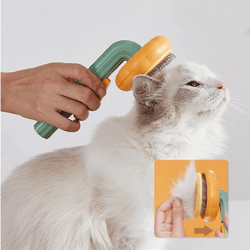 Pumpkin Cat Dog Brush Self Cleaning Slicker Brush Comb for Dogs Cats Grooming Comb Pet Cleaning Grooming Tool Dog