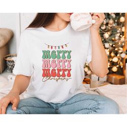 merry christmas shirt, christmas women t-shirt, women christmas gift, christmas shirt, cute christmas tee, family, merry