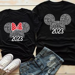 2023 matching family disney vacation shirts, disney family shirts, matching disney sh