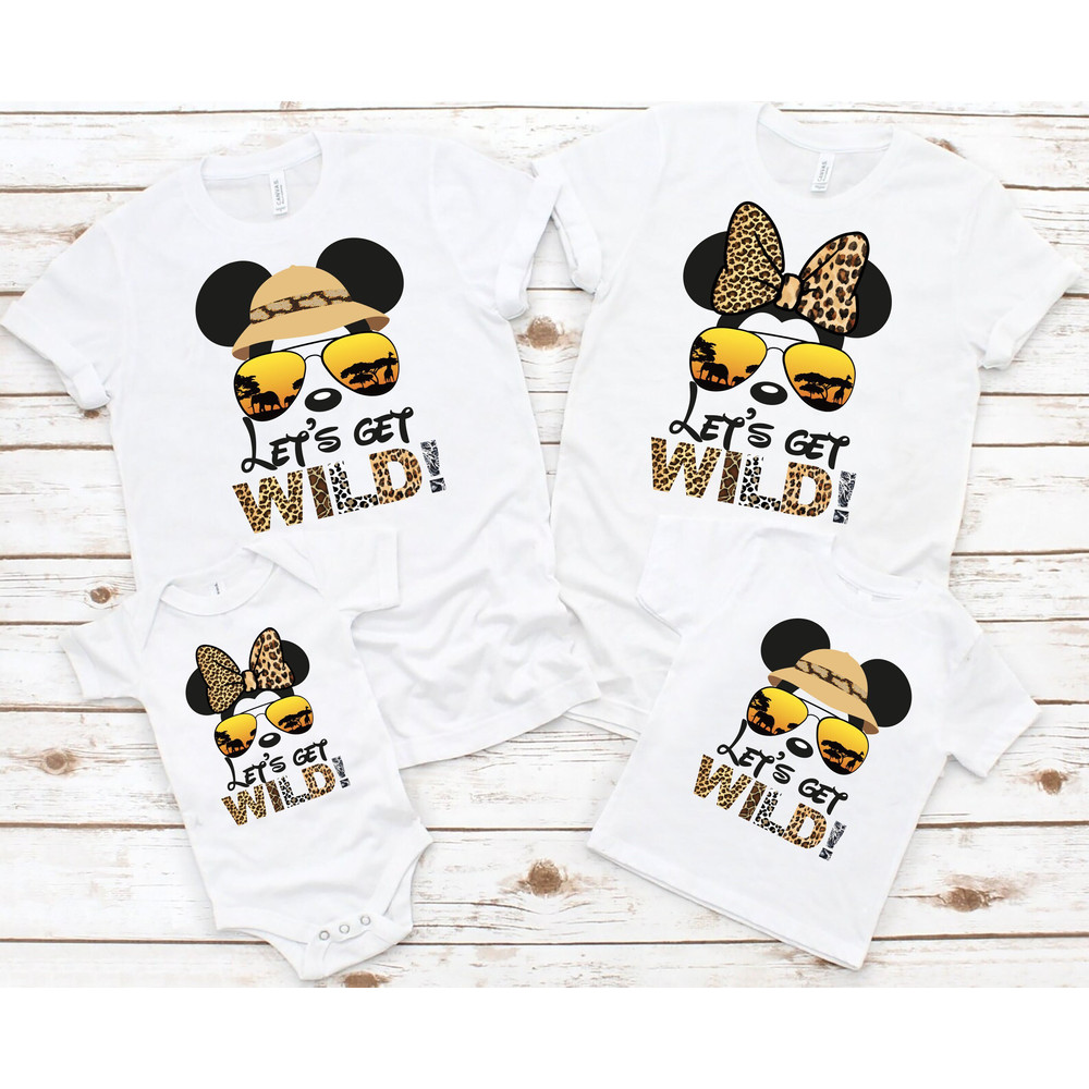 Animal Kingdom Let's Get Wild Family Shirts, Disney Safari Man Woman Kid Baby Shirt, Disney Safari Group Shirts, Mickey and Minnie Shirts - 1.jpg