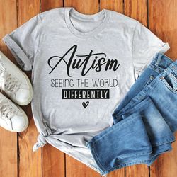 autism seeing the world differently shirt, autism shirt, mental health shirt, autism