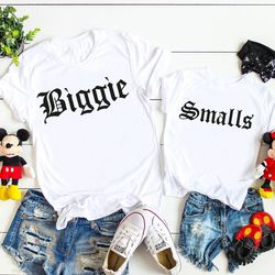 Biggie And Smalls Family Shirts, Big Sister T-Shirt, Big Brother Tees, New Baby Gift,