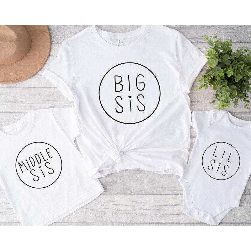 Big Sister Shirt, Middle Sister Shirt, Little Sister Shirt, Sister Shirts Pregnancy Announcement, Baby Announcement Shirt - 1.jpg