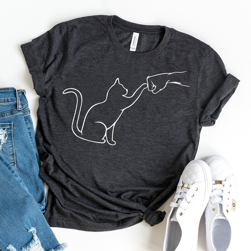 Cat Fist Bump Shirt, Cat Lovers Gift, Paw Shirt, Animal Lover Gifts, Dog Paw Shirt, Best Friend T-Shirt, Pet Fist Bump Shirt, Cat Mom Tee - 1.jpg