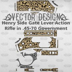 VECTOR DESIGN Henry Side Gate Lever Action Rifle in .45-70 Government Scrollwork