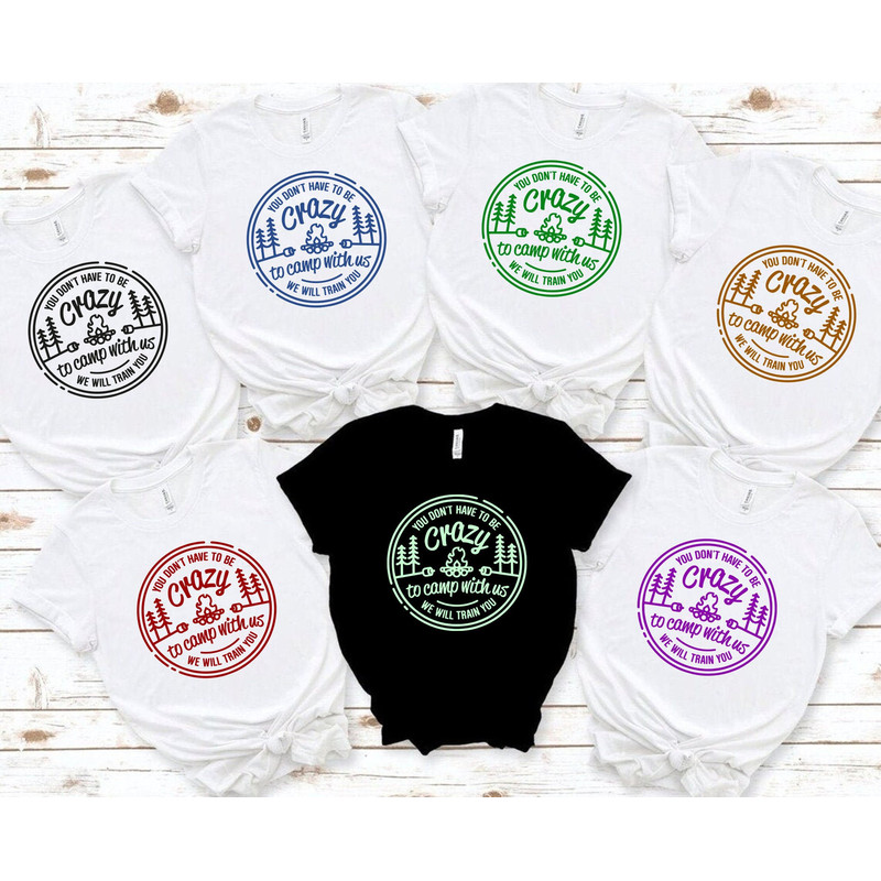 Crazy Camping Friends Shirt, Funny Camp Crew Shirt, Camper Decor, Campfire Firepit Sign, Camp Life Bucket Shirt, Marshmallows Tee - 1.jpg