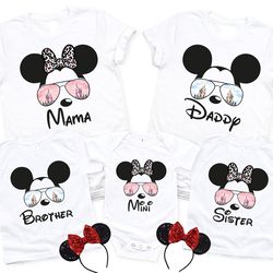 custom disney family t-shirt, disney family matching t-shirts, mickey shirts, minnie