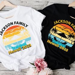 custom hawaii family vacation 2023 shirts, aloha summer shirt, family trip matching t