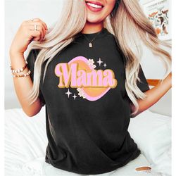 vintage rainbow mama shirt, floral distressed mother shirt, happy mother's day shirt, mother's day gift, comfort mama sh