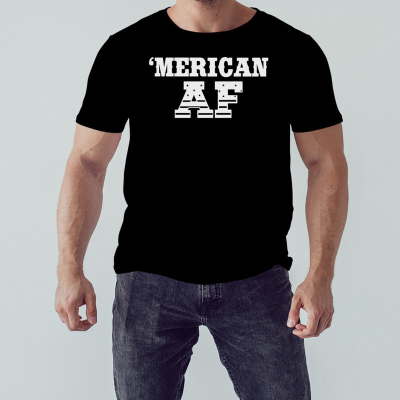 Merican Af Flag Lettering Shirt, Unisex Clothing, Shirt For Men Women, Graphic Design, Unisex Shirt
