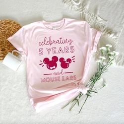disney anniversary shirt, mickey and minnie disney shirts , 5 year anniversary disney