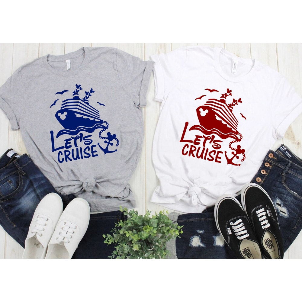 Disney Let's Cruise Shirt, Disney Cruise Shirt, Disney Shirts, Mickey T-Shirt, Minnie T Shirt, Disney Family Vacation, Disney Trip Shirt - 1.jpg