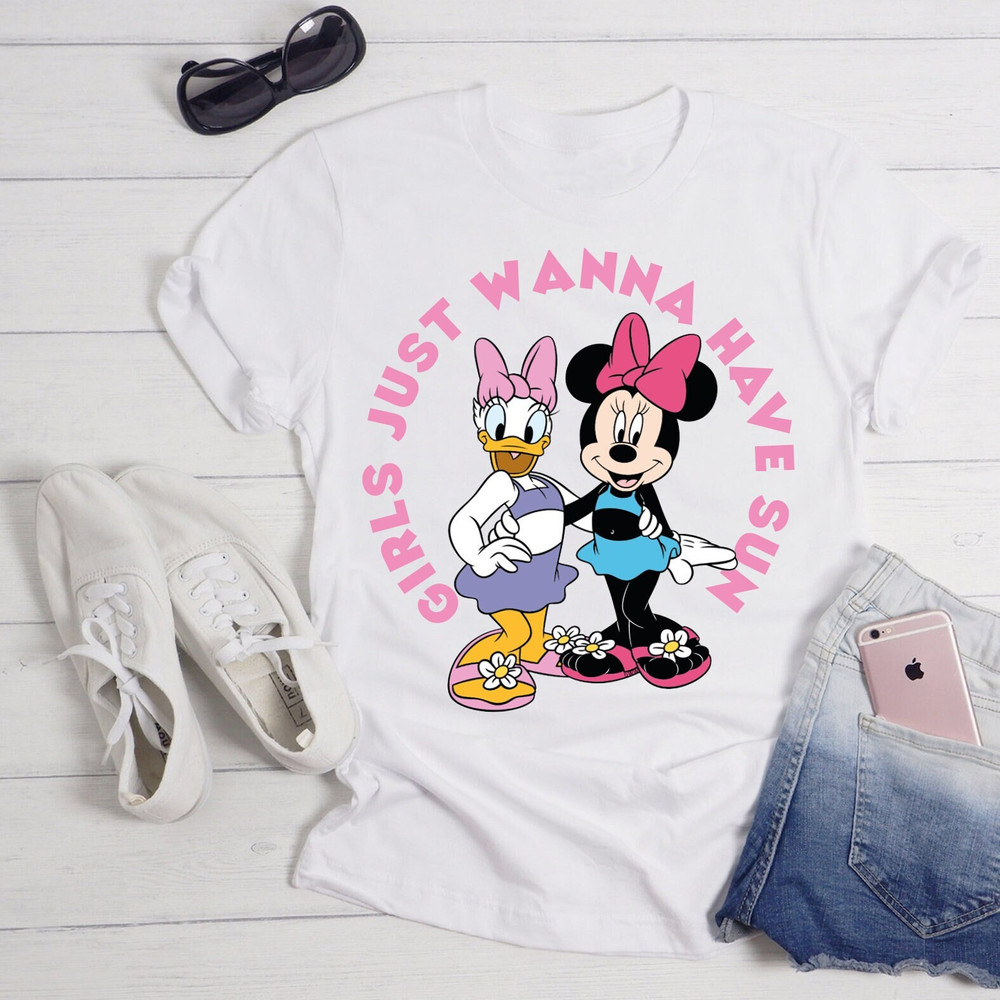 Disney Minnie Daisy Summer Shirt, Girls Just Wanna Have Sun, Disney Besties Shirt, Disneyworld Shirt, Disney Summer Shirt - 1.jpg