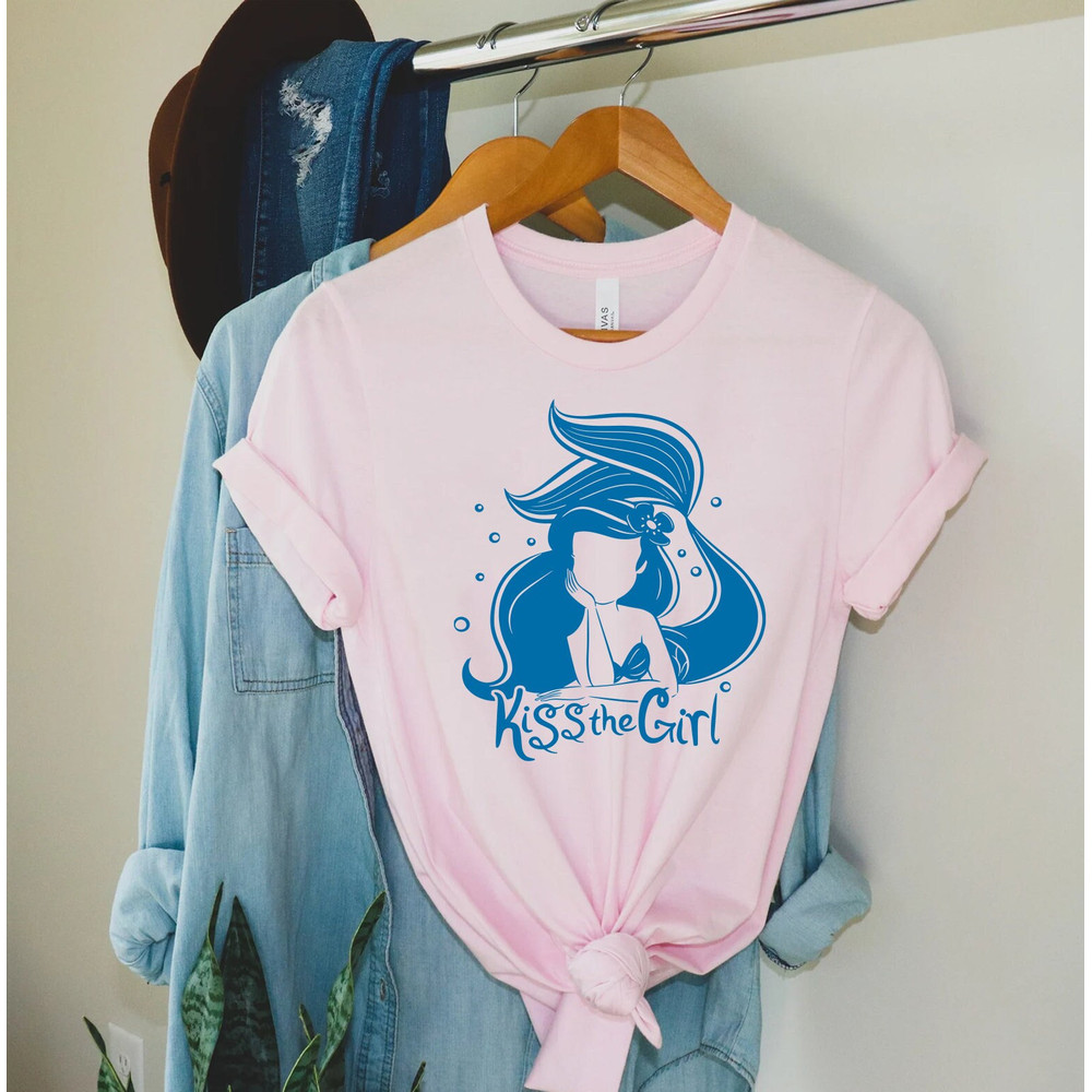 Disney The Little Mermaid Ariel Princess Kiss The Girl Retro Shirt, WDW Trip Unisex T-shirt Family Birthday Gift Adult Kid Toddler Tee - 1.jpg