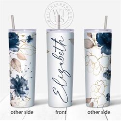 custom name tumbler , personalized floral name tumbler , gift for her, floral name tumbler ,tumbler gift, floral tumbler