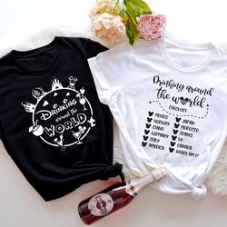 drinking around the world checklist disney shirts, disney shirt, disneyland shirt, di
