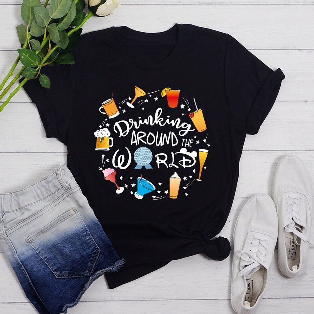 Drinking Around The World Shirt, Disney Snacks Shirt, Disney Family Shirt, Disney Vacation Shirt, Disney Matching Shirt, Disney Trip Shirt - 1.jpg
