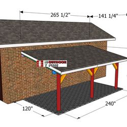 10x20 Lean to Patio Cover Plans