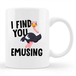 Cute Emu Mug, Cute Emu Gift, Emu Pun, Emu Fan Mug, Emu Fan Gift, Emu Lover Mug, Emu Lover Gift, Bird Mug, Puns Mug, Puns