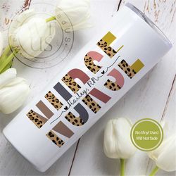 custom nurse tumbler , personalized nurse tumbler , gift for nurse, nurse tumbler , nurse gift, cheetah tumbler