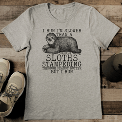 i run i'm slower than a group tee