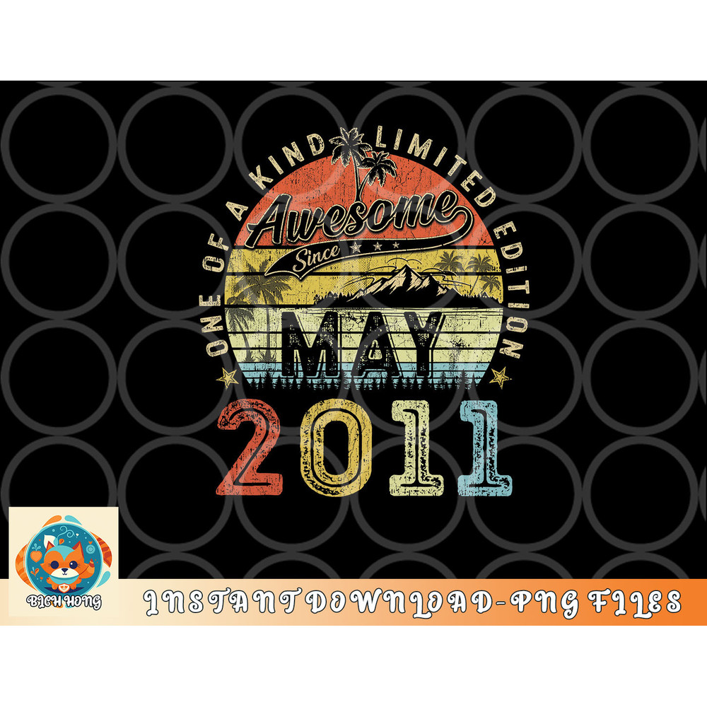 12 Year Old Awesome Since May 2011 12th Birthday png, digital download copy.jpg