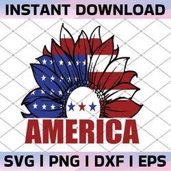 sunflower svg, svg, america svg, patriotic svg, svg files for cricut, sunflower clipart, american flag svg