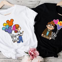 his carl her ellie shirts, carl and ellie shirts, up couple tshirt, disney couple gif