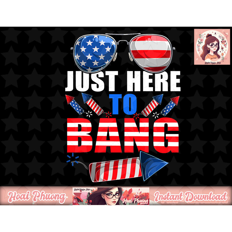 Funny 4th Of July USA Sunglasses Fireworks Bang Patriotic png, instant download.jpg