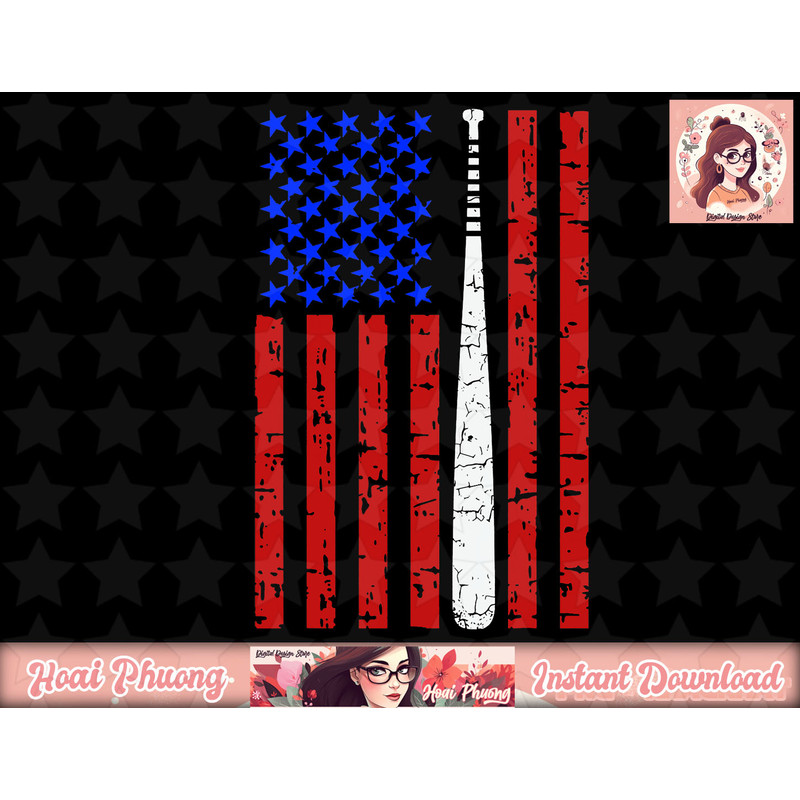 Funny American Flag Tee US 4th July Vintage Baseball Flag png, instant download.jpg