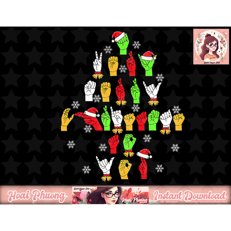 Funny Asl Christmas American Sign Language png, instant download.jpg