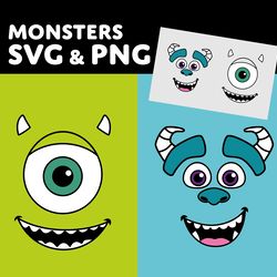 Monsters costume, PNG, SVG Monsters, Monsters tshirt, Sully, Instant download, Clipart, Mike parts, SVG, Cricut