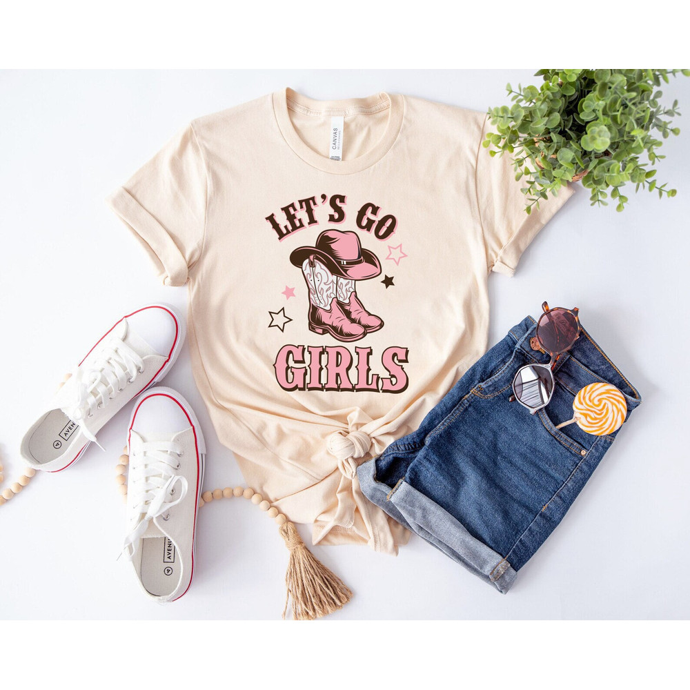 Let's Go Girls , Cowgirl Shirt, Child Shirt, Kids Cowgirl Tee, Rodeo Tee, Girls Shirt, Girls Cowgirl Tee - 1.jpg