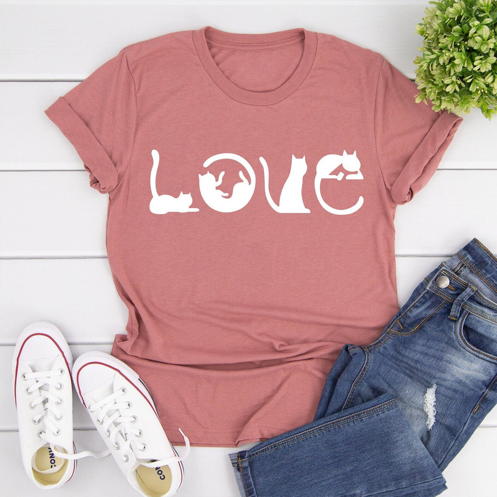 Love Cat Shirt, Cat Lover Shirt, Funny Cat Shirt, Kitten Shirt, Cat Mom Shirt, Animal Lover Shirt, Gift for Cat Mom, Love Shirt - 1.jpg