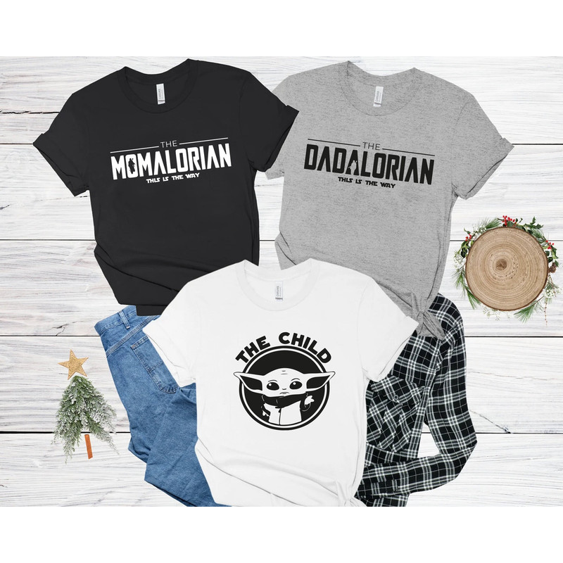 Mamalorian Dadalorian The Child Matching Shirts, Dadalorian Shirt, Momalorian Shirt, Mommy Daddy Child Shirts, Matching Shirts, Star Wars - 1.jpg