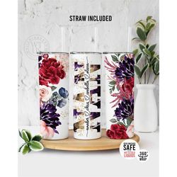 custom grandma tumbler , grandma tumbler , gift for grandmother, grandmother tumbler , mothers day gift , grandma floral
