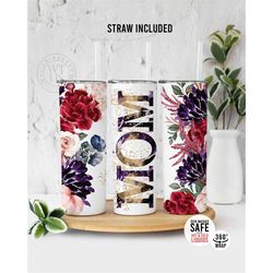 custom mom tumbler , mom tumbler , gift for mom, grandmother tumbler , mothers day gift , mama floral tumbler