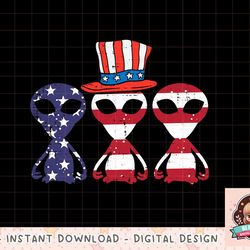 3 Aliens US Flag Funny 4th Of July Patriotic Space Men Women png, instant download, digital print