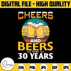 cheers and beers to my 35 years cheers and beers png, cheers and beers png, birthday beer png, birthday png