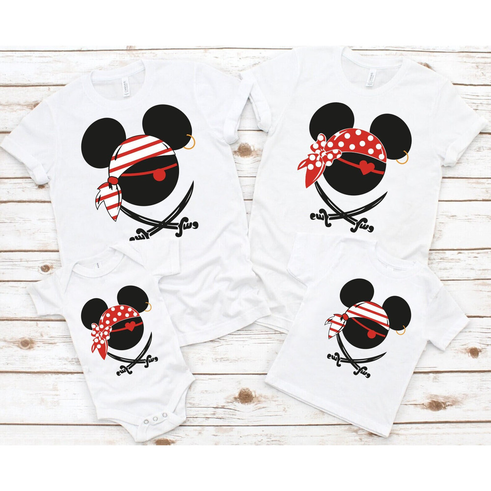 Mickey and Minnie Matching Disney Pirates Shirt, Disney Pirates of Caribbean T-Shirt, Disney Cruise Matching Shirt, Pirate Party, Cruise Tee - 1.jpg