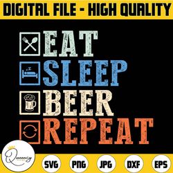 eat sleep beer repeat png sublimation- instant download