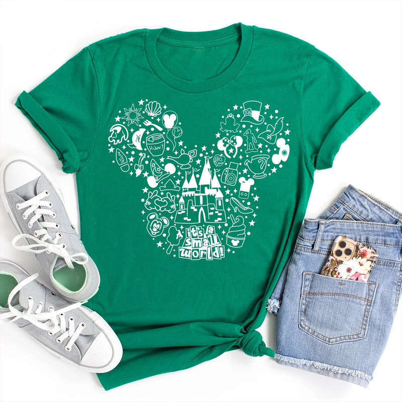 Mickey Doodle Shirt, Disney Shirt For Women, Disneyworld Shirt, Vacation Shirt, Disney Girl Shirt ,İts A Small World Design - 1.jpg