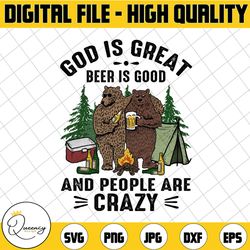 god is great beer is good and people are crazy png | sublimation designs downloads