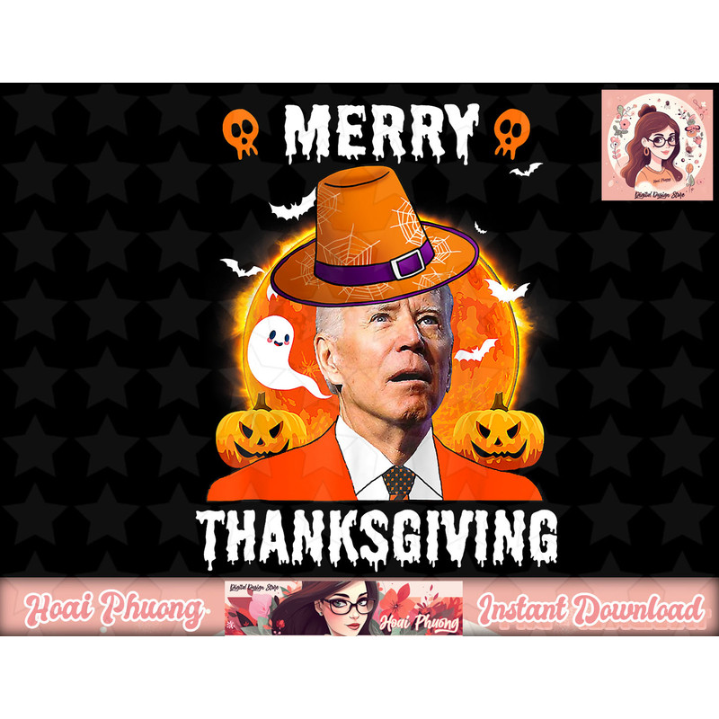 Funny Joe Biden Confused Merry Thanksgiving For Halloween png, instant download.jpg