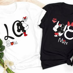 mickey or minnie shirt, custom family valentines christmas custom shirt, couple disne